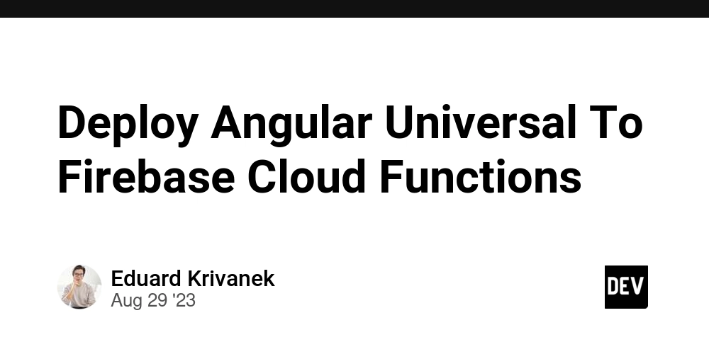 Deploy Angular Universal To Firebase Cloud Functions