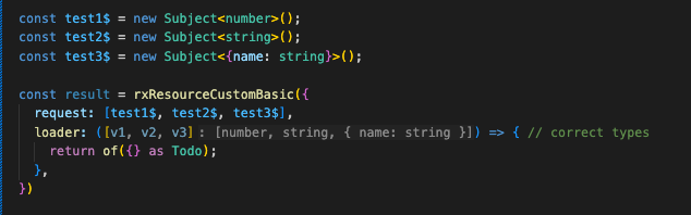 Custom rxResource wrapper with correct types