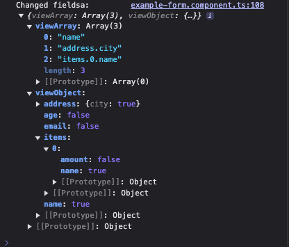 Custom Pipe Object Changed Fields Log